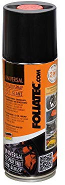 Foliatec Universal 2K Lackspray Spraydose Spray Sprühlack Hitzebeständig, rot glänzend, 400 ml