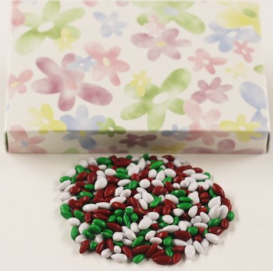 Scott's Cakes Christmas Mix Chocolate Covered Sunflower Seeds in a 1 Pound Daisy Box