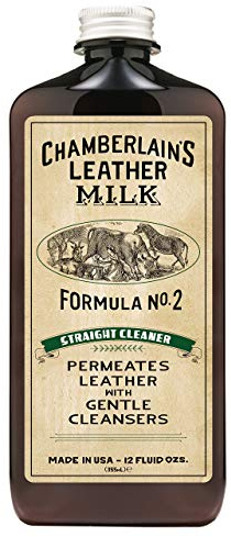 Leather Milk Leather Cleaner - Straight Cleaner No. 2 - All Natural, Non-Toxic Deep Cleaner Made in The USA. 2 Sizes. Includes Premium Cleaning Pad!