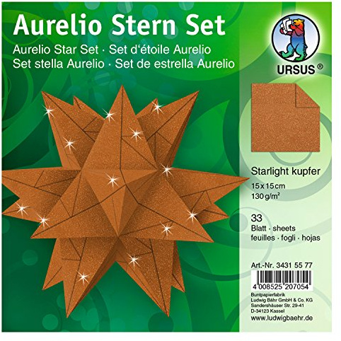 URSUS Faltblätter Aurelio SternStarlight, kupfer