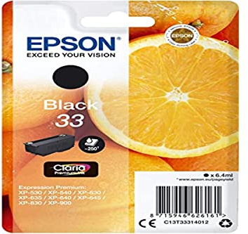 Epson C13T33314022 Schwarz Original Tintenpatronen Pack of 1