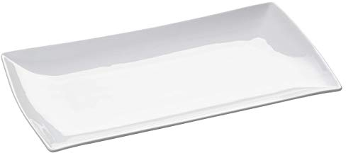 Maxwell & Williams JX250033 Platte eckig 30 x 17 cm – Porzellan Weiß – Serie East meets West – in Geschenkbox