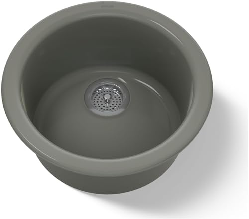Kohler K-6565-58 Porto Fino Self-Rimming/Undercounter Entertainment Sink, Thunder Grey
