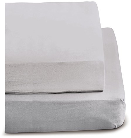 Irisette Feinbiber Spannbetttuch Merkur (nebel, 100x200 cm)