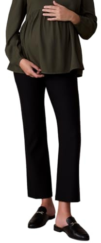 Motherhood Maternity Women's Maternity Super Stretch Secret Fit Belly Ankle Skinny Work Pant, Black, Medium