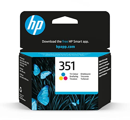 HP 351 CB337EE, Tricolor, Cartucho de Tinta Original, compatible con impresoras de inyección de tinta HP Deskjet D4260, D4300, Photosmart C5280, C4200, Officejet J5780, J5730