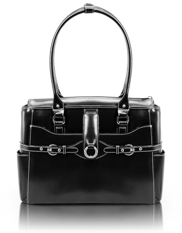 McKLEIN Willow Springs Damen 15 Zoll Laptop Aktentasche Handtasche Leder Schwarz