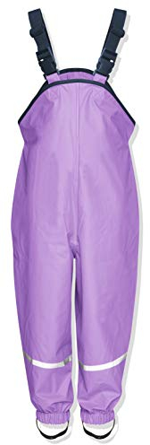 Playshoes Matschhose Regenlatzhose Ungefüttert Unisex Kinder Wind- und wasserdichte Regenhose Regenbekleidung, flieder, 92