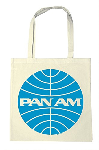 Logoshirt® Pan American Baumwolltasche I Pan Am Logo Stofftasche I Stoffbeutel bedruckt natur I Jutebeutel 100% Baumwolle I Stoffbeutel mit langen Tragegriffen I lizenziertes Design