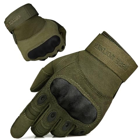 FREE SOLDIER Outdoor Handschuhe Herren Taktische Trainings Motorradhandschuhe Kletter Tactical Handschuhe Vollfinger Handschuhe Gilt für Radfahren Airsoft Militär Paintball (L,Armeegrün)