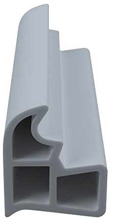 DIWARO® Stahlzargen-Dichtung SZ108 | weiß oder grau | 5 lfm für Haus- und Innentüren. Zum Schallschutz und abdichten der Tür. Bestehend aus TPE (Thermoplastischen Elastomer) (grau)