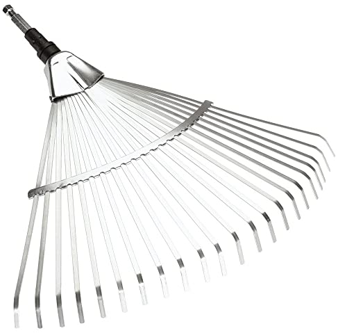 Gardena combisystem fan rake: 50 cm working width, ideal garden accessories for consuming garden waste such as foliage or grass cut, matching all CS stems (3102-20)