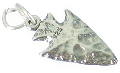 Pfeilspitze Sterling Silber Charm .925 x1 Pfeilspitzen Archäologie Charms