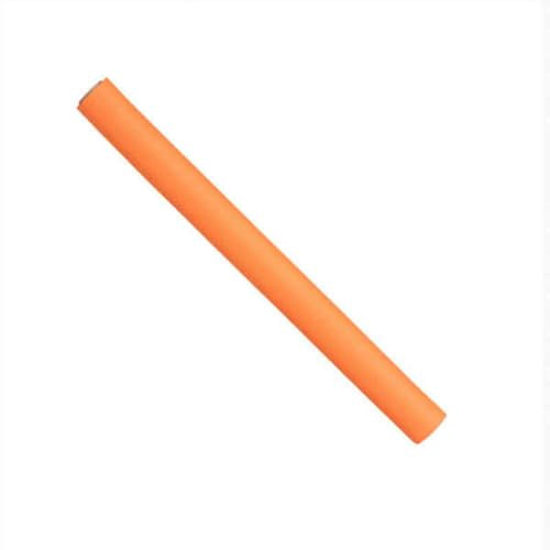 Eurostil Haarwickler, 12 Stück, Medium (17.5 cm lang, 1.6 cm Ø), Kunststoff, Orange
