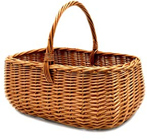 Corbeille en rotin Panier Pique-Nique Panier de Transport Robuste en rotin tressé K1–014