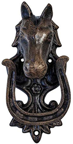 Antik Stil Türklopfer Pferd Pferdekopf Türbeschlag Tür horse doorknocker