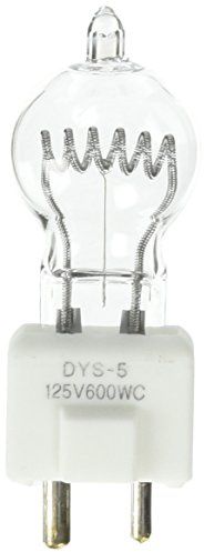 Ushio BC2496 1000252 - DYS-5 - Stage & Studio Incandescent-Bulb-G7-600W - 125V - GY9.5 Base - 3200K