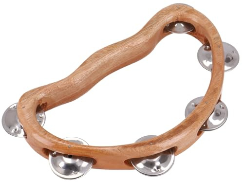 Musikinstrument aus Holz, handgearbeitet, Klang Percussion, Tamburin 1 | Traditionelles Tamburin, ideal für religiöse Zeremonien, symbolische Bedeutung, ethnische Musik.