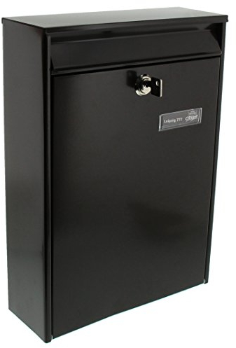 Burg Wächter Anlagenbriefkasten, A4 Einwurf-Format, EU Norm EN 13724, Verzinkter Stahl, Leipzig 777 BR, Braun, 397x284x104 (HxBxT)