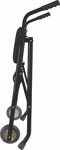 Identités, Rollator 2 ruote Classic acciaio, Sicuro la Mobilità delle Persone, Leggero, Peso 4,5 kg, Robusto, Peso massimo 136 kg, Pieghevole Rapidamente, Sedile Comodo, Freni Integrati