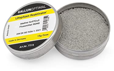 GALLUNOPTIMAL TT15 Lötspitzen-Reaktivator bleifrei 15g Dose | Macht müde Lötspitzen wieder munter | Säuberung verschmutzter Löt-Spitzen