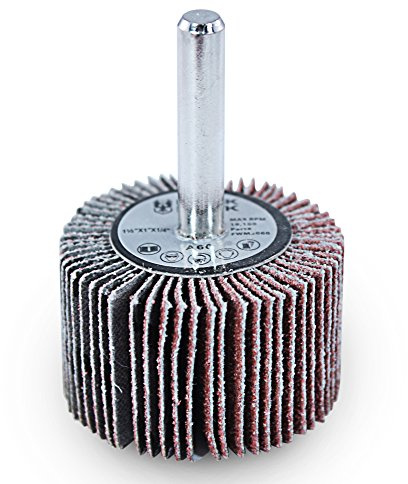BHA Aluminum Oxide Shank Mounted Flap Wheels, 1-1/2” x 1” x 1/4”, 80 Grit - 5 Pack
