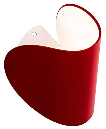 Lampada da parete Io LED, Rosso/2700 k/350 lm., B x H: 16,5 x 10,5cm