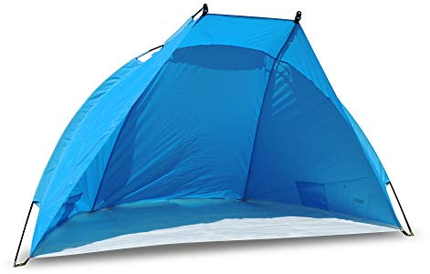 outdoorer Strandmuschel Helios - ideale Reise-Strandmuschel, UV Schutz 80, Mini-Packmaß, Strandzelt, Sonnenschutz & Windschutz für den Strand