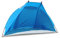 outdoorer Strandmuschel Helios - ideale Reise-Strandmuschel, UV Schutz 80, Mini-Packmaß, Strandzelt, Sonnenschutz & Windschutz für den Strand