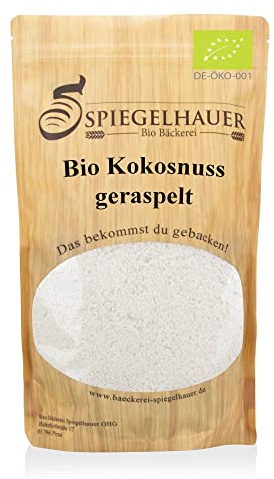 Bäckerei Spiegelhauer Bio Kokosraspeln 1 kg Kokosraspel Kokosflocken roh Kokosnuss geraspelt ungesüßt ungeröstet