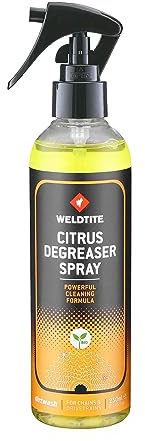 WELDTITE Degreaser Spray for Cleaning and Degreasing Bike Chains and Bicycle Components - Citrus - 250 ml