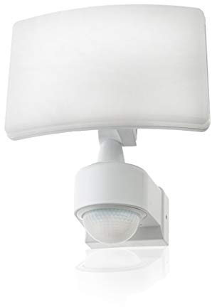 Huber Projecteur LED détecteur de mouvement 360° 20W 1800lm I IP65 I projecteur led exterieur avec montage mural ou en coin, protection anti-fluage et limitation de zone, blanc