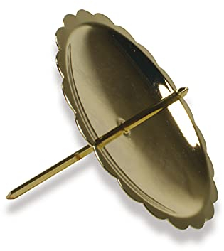 Riffelmacher 10700 - Adventskerzen-Halter, 4 Stück im Beutel, Durchmesser 6 cm, aus Metall, Gold, Kerzen-Stecker, Adventskranz, Gesteck, Dekoration, Weihnachten, Advent