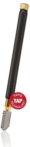 TOYO TC17BV Glasschneider, Messinggriff, Gewindebohrer-Technologie, Supercuter, gerade Klinge, originaler selbstölender Glasschneider, hergestellt in Japan