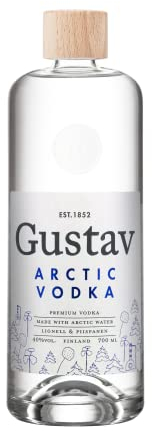 Gustav Arctic Vodka 40% - Premium Wodka - Weich und Trocken Finnischer Vodka - Handgefertigt aus Finnischem Weizen im Norden Finnlands - Alkohol Vodka 700ml