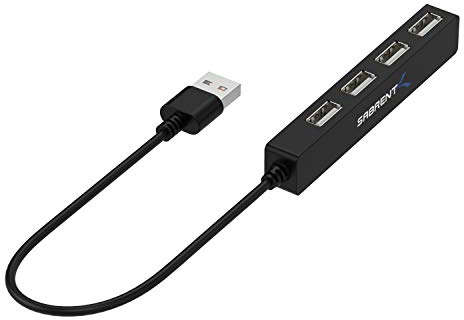 SABRENT Hub USB 2.0 [4-Porte], Ciabatta Multipresa USB, Sdoppiatore USB per laptop, PC, tablet (HB-MCRM)