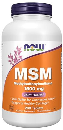 NOW Foods MSM Methylsulphonylmethane, 1500mg - 200 tabs