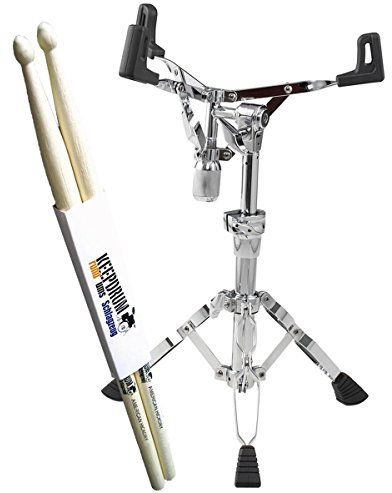 Pearl S-930D Snare-Ständer extra tief + keepdrum Drumsticks 1 Paar