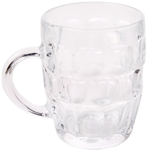 bar@drinkstuff 48112299 Arcoroc Britannia Beer Mug Classic Pint Noppenkrug Glass Hag, 560mL Capacity, Pack of 4