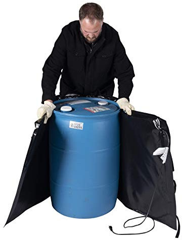 Powerblanket BH55RR-100 55-Gallon Insulated Full Coverage Drum Heating Blanket w/Fixed Thermostat 100 °F — Pail & Barrel Heater for Steel & Poly Drums