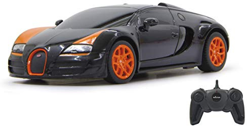 JAMARA Grand Sport Vitesse 1:24 2,4GHz offiziell lizenziert, bis zu 1 Stunde Fahrzeit bei ca. 9 Km/h, perfekt nachgebildete Details, hochwertige Verarbeitung schwarz/orange