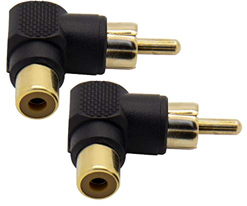 Adapter-Universe® Set di 2 adattatori audio video RCA ad angolo retto