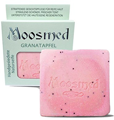 Moosmed Granatapfel Seife 100 g, Naturseife, vegan, handgesiedet, Pflege