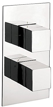 Crosswater Water Sq Mitigeur douche encastrable thermostatique 2 voies vertical chrome
