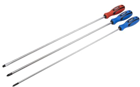 Sealey S0895 Extra-Long Screwdriver Set, Pack of 3