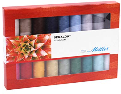 Mettler SERALON 18er Kit Nähgarn Set: Universal Garn zum Nähen oder Sticken, Nähgarn für Nähmaschine, 100% Polyester, SE18-Kit, 200m pro Rolle