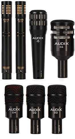 AUDIX DP7 7-Piece Drum Microphone Kit – Dynamic & Condenser Mics for Kick, Snare, Toms, Overheads – Studio & Live