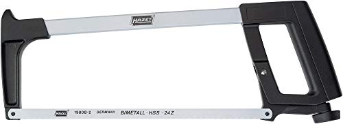 HAZET Metall-Säge 1980N | 390 mm lang | inklusive einem Sägeblatt (24 Zähne) und stabilen Griffen, DIN 6494 Form A | für eine präzise Bearbeitung von Metallen