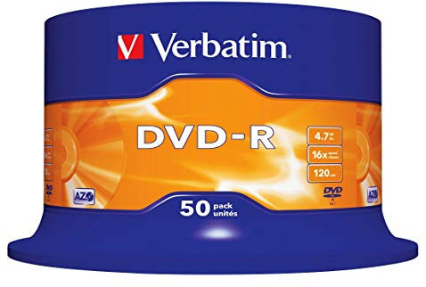 Verbatim DVD-R, fino a 16x, mandrino 50