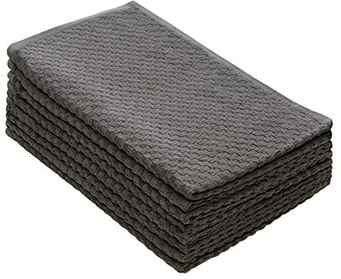 COTTON CRAFT Tolle Frottee-Küchentücher, wiederverwendbar, 100% Baumwolle, europäischer Stil, Waffelgewebe, Geschirrtuch, schnell trocknend, fusselarm, weich, saugfähig, ca 41 x 71 cm groß, 8